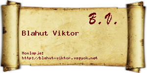 Blahut Viktor névjegykártya